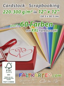 Cardstock "Struktur" 12"x12"  220g/m² (30,5 x 30,5cm) in struktur minze