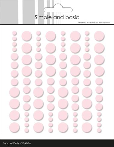 Simple and Basic - Adhesive Enamel Dots "Light Pink"
