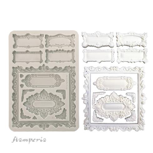 Stamperia - Gießform A5 "Gothic Label" Soft Mould 