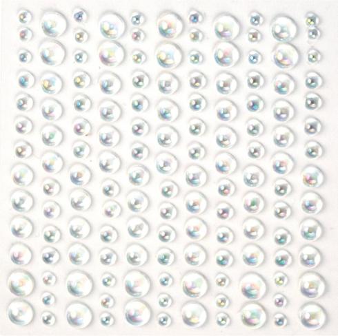 Craft Consortium - Halbperlen "Irredescent" Adhesive Dew Drops 143 Stk.