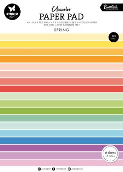 Studio Light - Cardstock "Spring Tones" Unicolor Paper Pad A4 - 36 Bogen