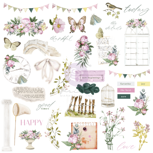 Prima Marketing - Stanzteile "Serene Petals" Ephemera