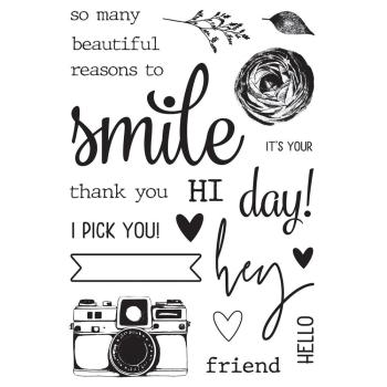 Preview: Simple Stories - Stempelset "Vintage Flower Shoppe" Clear Stamps 