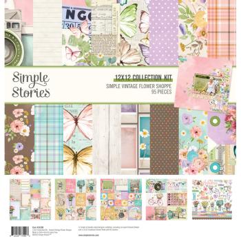 Simple Stories - Collections Kit "Vintage Flower Shoppe" 12 Bogen Designpapier