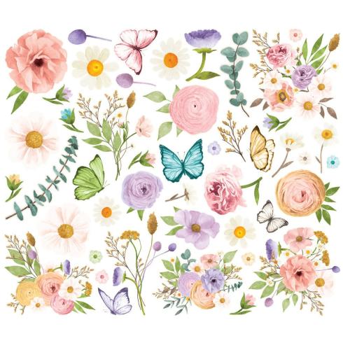 Simple Stories - Stanzteile "Vintage Flower Shoppe" Floral Bits & Pieces 