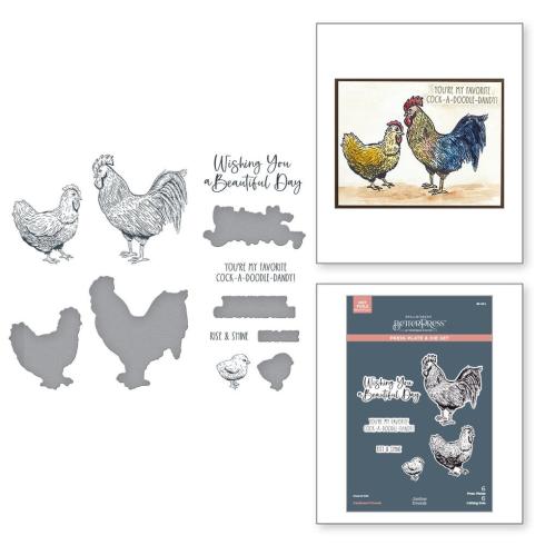 Spellbinders - Buchdrucktechnik "Feathered Friends" BetterPress Plate & Dies