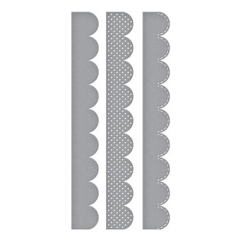 Spellbinders - Stanzschablone "Stitch & Dots Scallop Borders" Dies