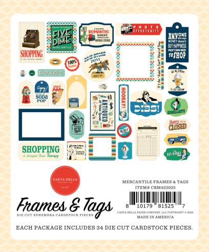 Carta Bella "Mercantile" Frames & Tags