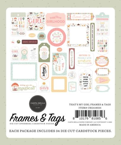 Carta Bella "That's My Girl" Frames & Tags