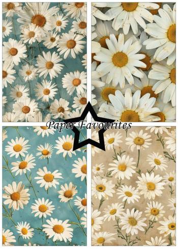 Paper Favourites - Designpapier "Vintage Daisies" Paper Pack A5 - 24 Bogen