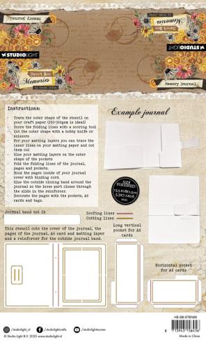 Studio Light - Schablone "Memory Journal" Stencil  