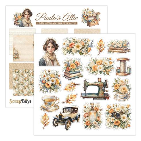 ScrapBoys - Designpapier "Paula's Attic" Paper Pack 8x8 Inch - 12 Bogen
