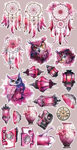 Craft OClock - Ausschneidebogen "Soulflowers" Extra Set Soulmate - 18 Bogen