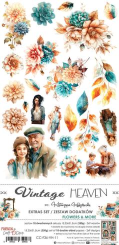 Craft OClock - Ausschneidebogen "Vintage Heaven" Extra Set Flowers & More - 18 Bogen