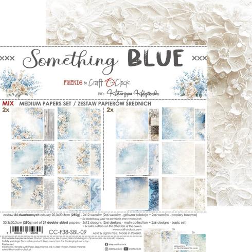 Craft OClock - Designpapier "Something Blue" Medium Paper Pack 8x8 Inch - 24 Bogen