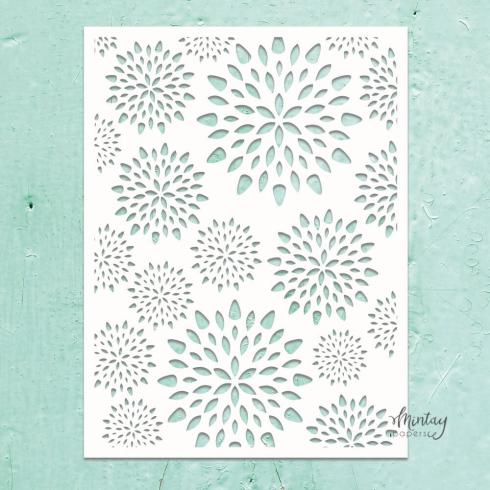 Mintay Papers - Kreativa Collection - Schablone 6x8 Inch "Aster Flowers" Stencil