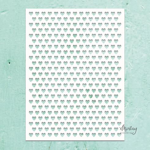 Mintay Papers - Kreativa Collection - Schablone 6x8 Inch "Heart to Heart" Stencil