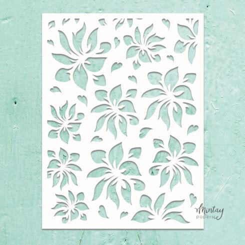 Mintay Papers - Kreativa Collection - Schablone 6x8 Inch "Hibiscus" Stencil