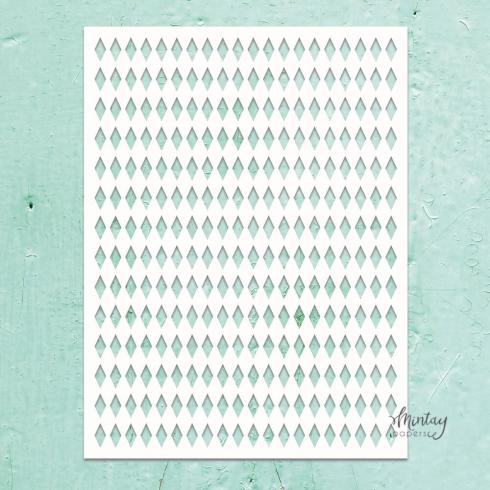 Mintay Papers - Kreativa Collection - Schablone 6x8 Inch "Rhombuses" Stencil