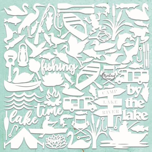 Mintay Papers - Stanzteile "Lake" Chipboard - Chippies Decor 12x12 Inch