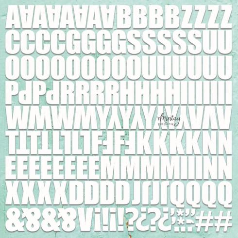 Mintay Papers - Stanzteile "Monograms 2" Chipboard - Chippies Decor 12x12 Inch