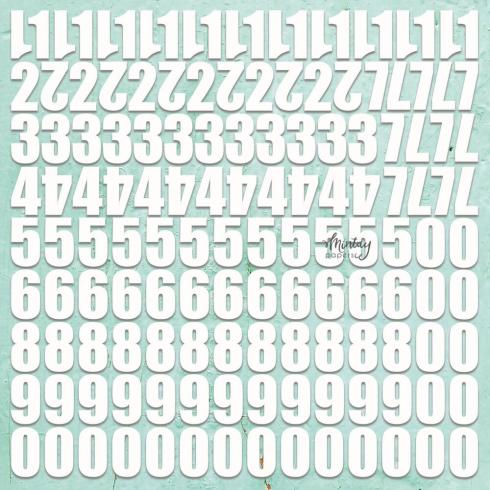 Mintay Papers - Stanzteile "Numbers 2" Chipboard - Chippies Decor 12x12 Inch