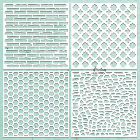 Mintay Papers - Stanzteile "Pattern 1" Chipboard - Chippies Decor 12x12 Inch