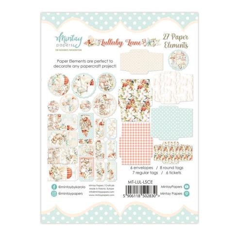Mintay Papers - Papier Elemente - Stanzteile "Lullaby Lane" Paper Elements 6x8 Inch