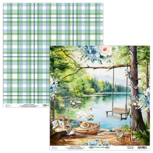Mintay Papers - Designpapier "By The Lake" Scrapbooking Paper Pad 12x12 Inch - 12 Bogen