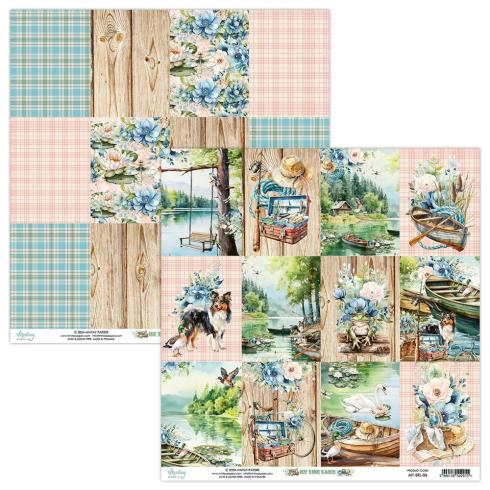 Mintay Papers - Designpapier "By The Lake" Scrapbooking Paper Pad 12x12 Inch - 12 Bogen