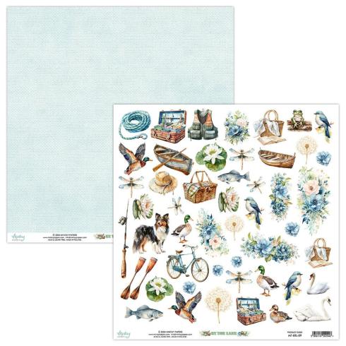Mintay Papers - Designpapier "By The Lake" Scrapbooking Paper Pad 12x12 Inch - 12 Bogen