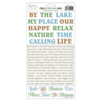 Mintay Papers - Aufkleber "By The Lake" Paper Sticker Words 6x12 Inch