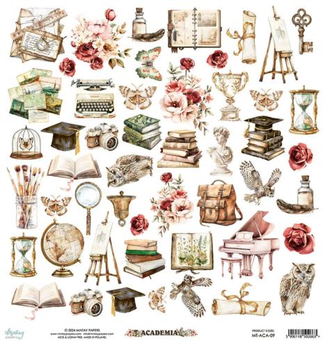 Mintay Papers - Papier Elemente "Academia" Paper Elements 12x12 Inch