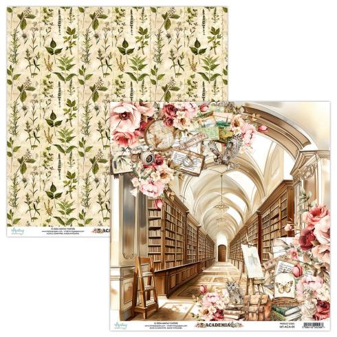 Mintay Papers - Designpapier "Academia" Scrapbooking Paper Pad 12x12 Inch - 12 Bogen