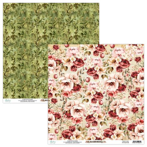 Mintay Papers - Designpapier "Academia" Scrapbooking Paper Pad 12x12 Inch - 12 Bogen