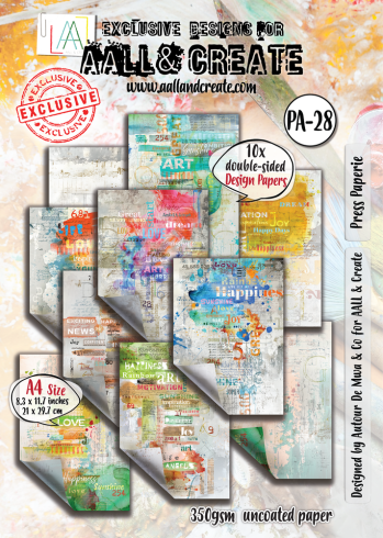 AALL and Create - Designpapier "Press Paperie" Paper Pack A4 - 10 Bogen