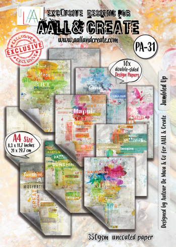 AALL and Create - Designpapier "Jumbled Up" Paper Pack A4 - 10 Bogen