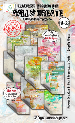 AALL and Create - Designpapier "Graphic Grace" Paper Pack A5 - 10 Bogen
