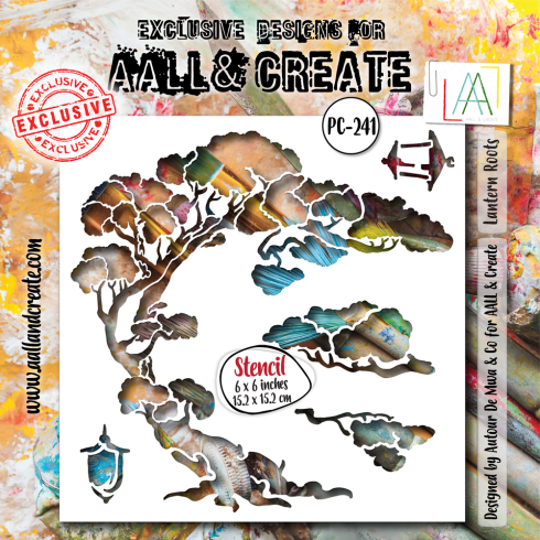 AALL and Create - Schablone 6x6 Inch "Lantern Roots "Stencil