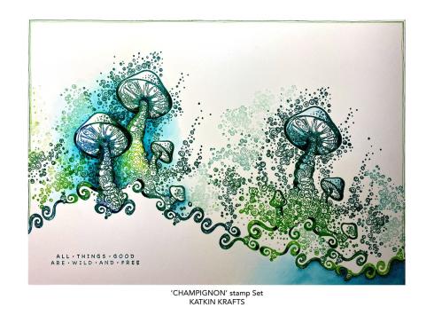 Katkin Krafts - Stempelset "Champignon" Clear Stamps