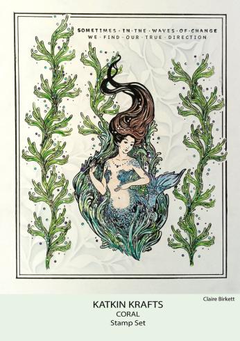 Katkin Krafts - Stempelset "Coral" Clear Stamps