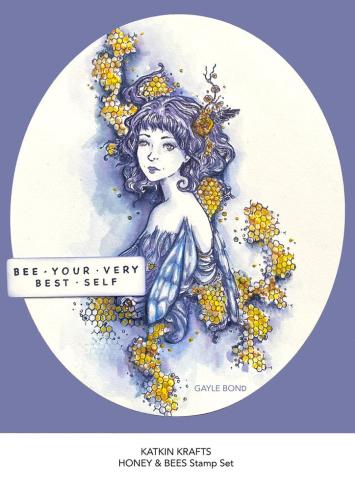 Katkin Krafts - Stempelset "Honey & Bees" Clear Stamps