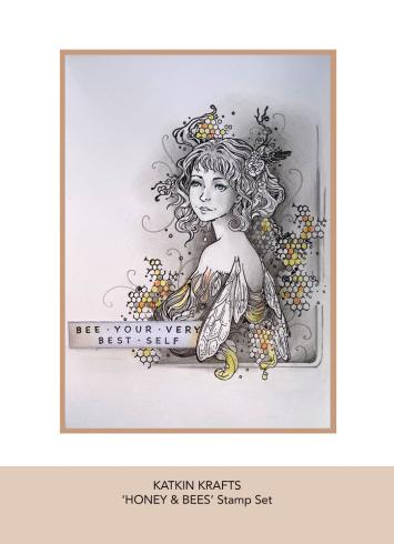 Katkin Krafts - Stempelset "Honey & Bees" Clear Stamps