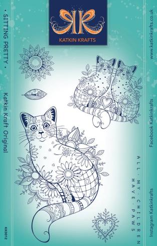 Katkin Krafts - Stempelset "Sitting Pretty" Clear Stamps
