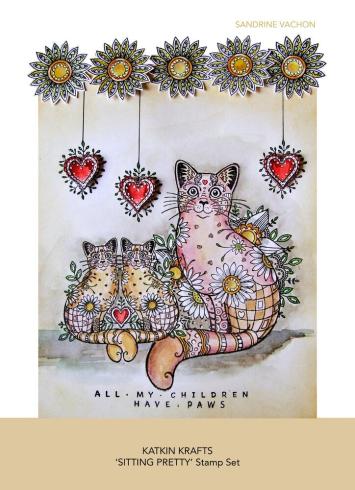 Katkin Krafts - Stempelset "Sitting Pretty" Clear Stamps