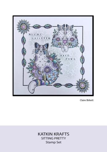 Katkin Krafts - Stempelset "Sitting Pretty" Clear Stamps