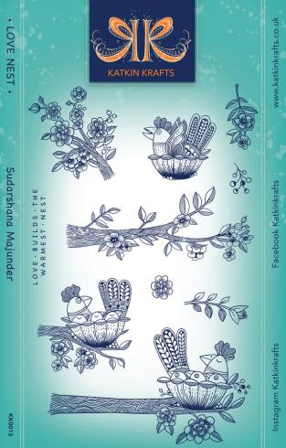 Katkin Krafts - Stempelset "Love Nest" Clear Stamps