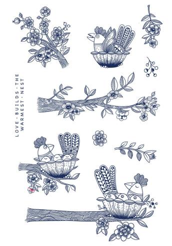 Katkin Krafts - Stempelset "Love Nest" Clear Stamps