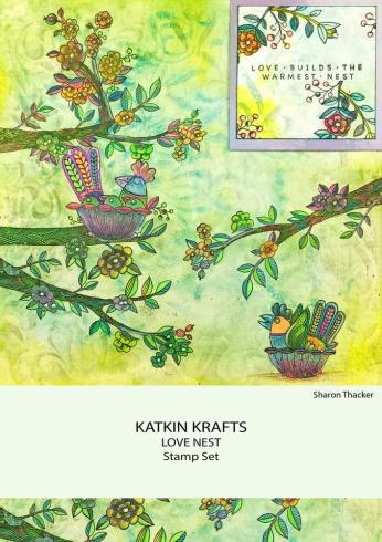 Katkin Krafts - Stempelset "Love Nest" Clear Stamps