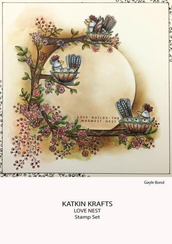 Katkin Krafts - Stempelset "Love Nest" Clear Stamps